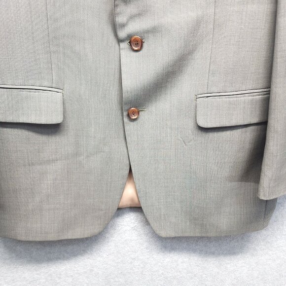 Ralph Lauren Wool Blazer Mens 43L Sport Coat Suit‎ Jacket Grey Single Breasted - Picture 4 of 15